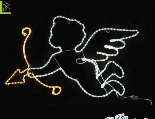【20 】LED エンジェル【天使】【エンジェル】【LED】【キューピット】天使がハートを狙っているワンシーン！かわいいです♪【送料無料】【クリスマス】【イルミネーション】【電飾】【モチーフ】