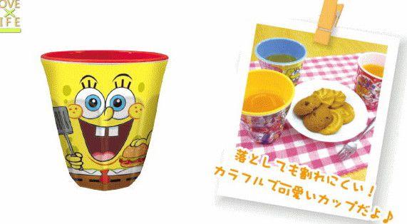【スポンジボブ】メラミンカップ 【フェイス】【SpongeBob】【コップ】【カップ】【メラミン】【キャラ】100種類以上のカラフルなコップで楽しくハッピー！【大人気】【大大人気】