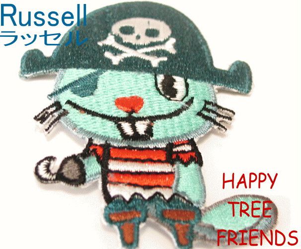 HAPPY　TREE　FRIENDSハッピーツリーフレンズ　ラッセル RUSSELL ワッペン【】【15 】【大人気】