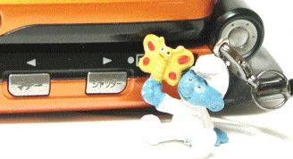 スマーフ・蝶【Smurf】ストラップ・PVC　【】【新商品】【大人気】【大大人気】【15 】
