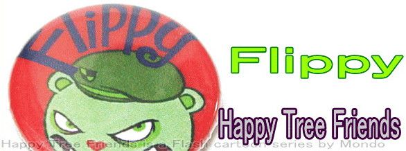 フリッピー【Flippy】カンバッチ　ハッピーツリーフレンズ　【HAPPY TREE FRIENDS】【人気商品】【缶バッジ】【大人気】【】
