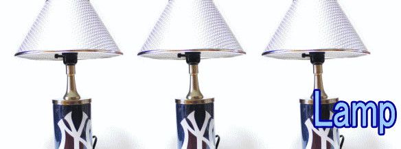 ニューヨーク・ヤンキース【New York Yankees】　ベースボール　ランプ【Lamp】！コレ電気ですので机に置いて使ってもGOOD！白熱球ですので温かみがある色彩ですYO！オススメであります！【】【15 】【大人気】