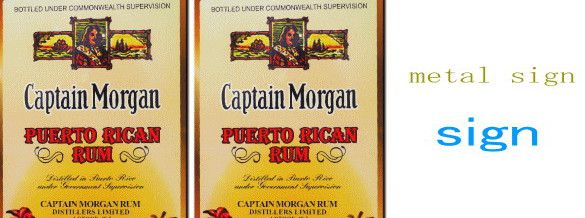 【50 】【Ｎｏ.20】ブリキ看板【アメリカ】キャプテンモルガン【Captain Morgan】【ＲＵＭ】人気のブリキ看板の大人気大人気ですヨ♪一点ものがほとんどです！アメリカ～ンなお部屋にカスタムしちゃいましょう♪【人気商品】【大人気】【】