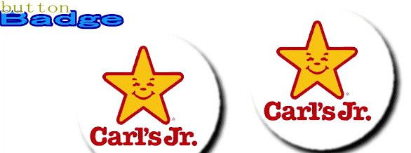 Carl's Jr.【ハンバーガー】【ロゴ】人気の缶バッジを大量投入！服やバック・カバンなどをリメイクしちゃいましょう♪なつかしいキャラクターや海外のメーカー！お気に入りを見つけてください♪【缶】【バッチ】【バッジ】【】