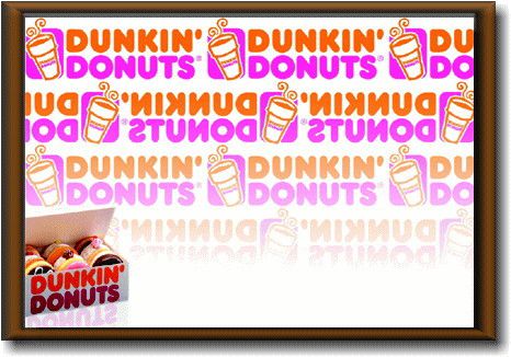ダンキンドーナツ【Dunkin' Donuts】【Mサイズ】大き目のイラスト ピクチャーフレーム！インテリアにどうぞ♪アメリカの香りがする商品を揃えました♪企業ロゴやキャラクター！どれもCOOLです♪【】【35 】【sybp】【w1】