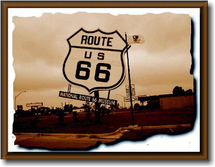 ルート66【Route 66】【Mサイズ】大き目のイラスト ピクチャーフレーム！インテリアにどうぞ♪アメリカの香りがする商品を揃えました♪企業ロゴやキャラクター！どれもCOOLです♪【】【35 】【sybp】【w1】