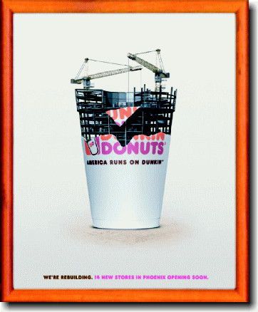 ダンキンドーナツ【Dunkin' Donuts】【No.3】【Sサイズ】ミニサイズのイラスト ピクチャーフレーム！インテリアにどうぞ♪アメリカの香りがする商品を揃えました♪企業ロゴやキャラクター！どれもCOOLです♪【】【5 】【sybp】【w1】
