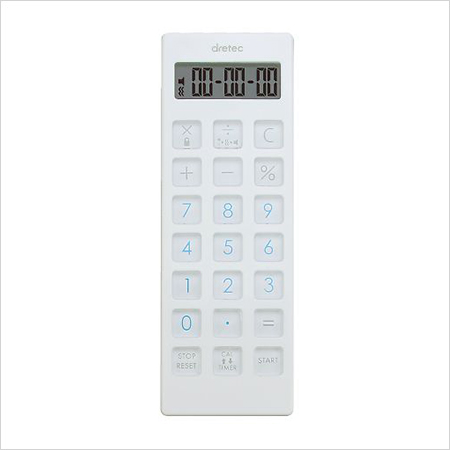ドリテック　アナログ時計付電卓バイブタイマー　ホワイト 　CL-128WT