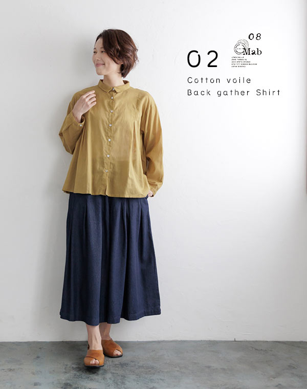 08mab　ゼロハチマブ トップス　シャツ　50代ナチュラルファッション