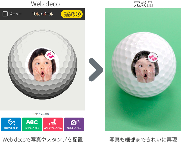 Web deco ゴルフボール｜グッズ＆うちわ専門店 楽天店 ファンクリ Hand