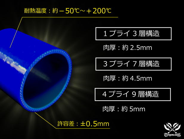特殊規格 特殊サイズ 特殊長さ 片足長さ約65mm ハイテクノロジー シリコンホース エルボ 45度 異径 内径Φ35/32mm 青色 ロゴマーク無し  耐熱・耐寒・耐圧・耐久 高強度 ABA-937AB E-Z15A 汎用品 | ＫＩＮＧＣＵＳＴＯＭＩＺＥ