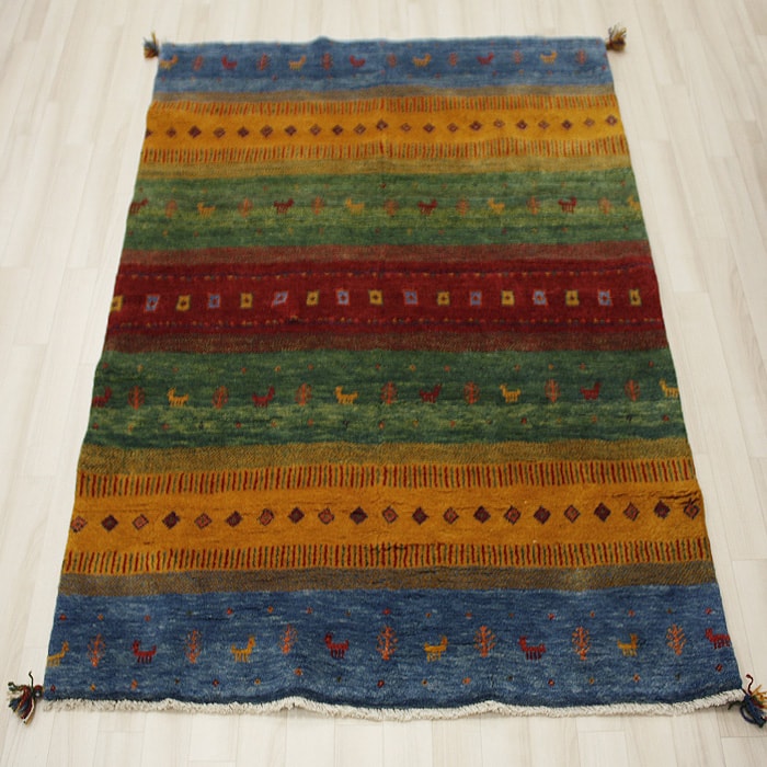 【楽天市場】ギャベ ラグ マット ウール100% ペルシャギャベ イラン製 ギャッベ 可愛い エスニック アジアン 手織り 自然素材 上質