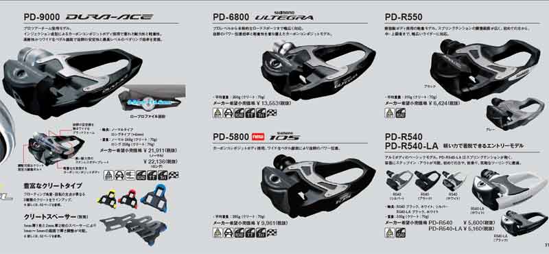【楽天市場】シマノ PD-R550 SPD-SL ペダル ロードバイク SHIMANO TIAGRA 自転車 ペダル ビンディングペダル SM