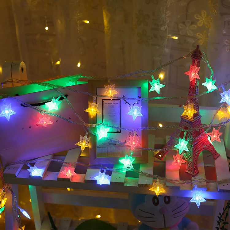 【楽天市場】イルミネーション クリスマス ハロウィン 飾り LED電飾 イルミネーション ライト LED 電池式 星柄 パーティー 電飾