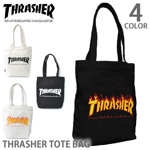 スラッシャー【THRASHER】トートバッグ THC800 キャンバス ショルダーバッグ ロゴ 【あす楽】