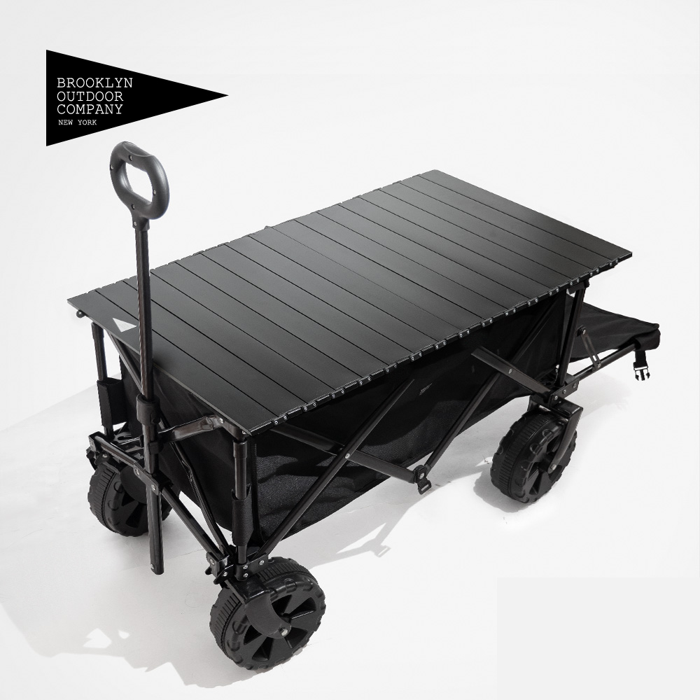 サ）【一年保証】日本初上陸 NY発 BOC ( BROOKLYN OUTDOOR COMPANY ) ブルックリン The Folding Dump Wagon with Table Set フォールディング 折り畳み式 ダンプワゴン テーブルセット BLACK