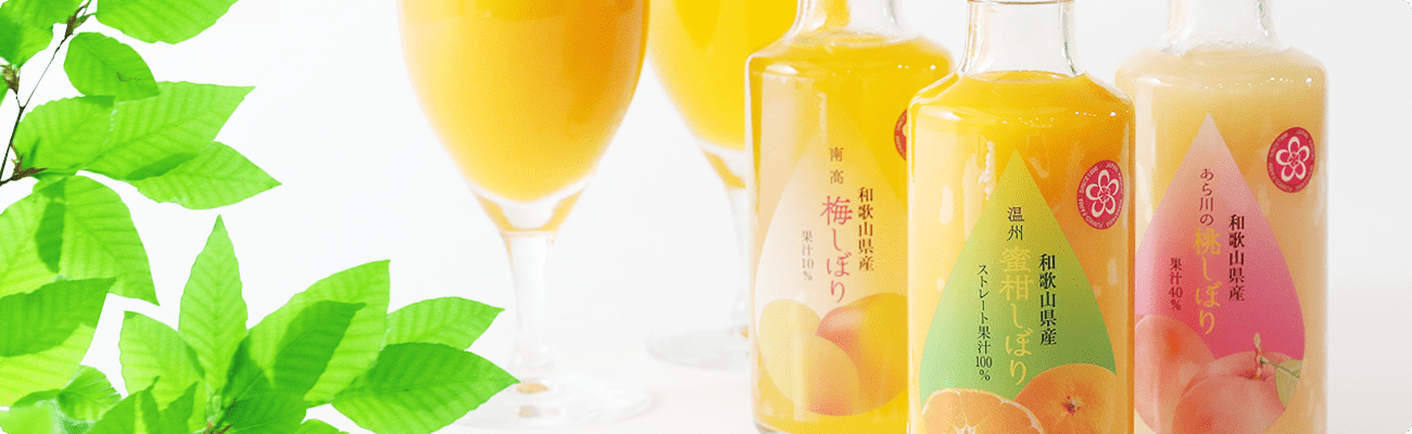 紀州果実しぼりジュース 梅、桃、みかん6本セット