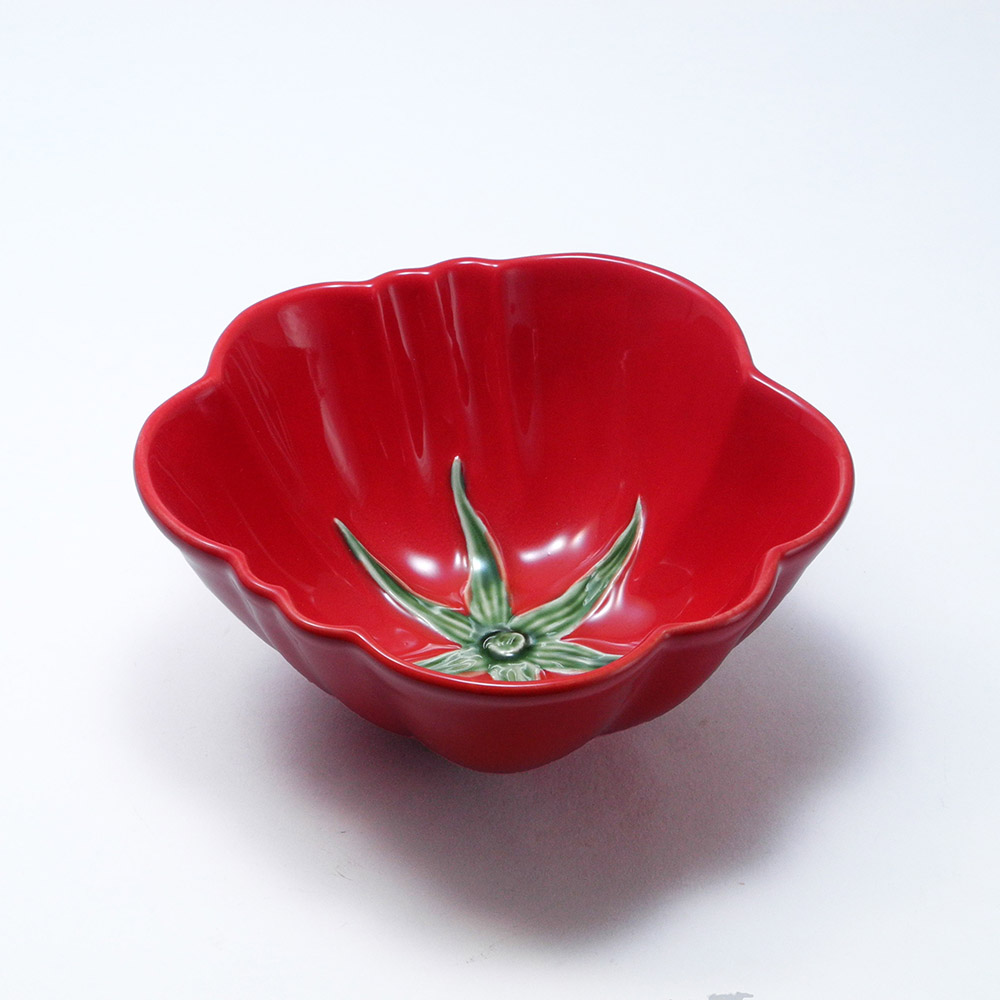 ポルトガル製 ボルダロ ピニェイロ 陶磁器 デザートボウル トマト小鉢 直径15.5cm 赤 PBR-2238T