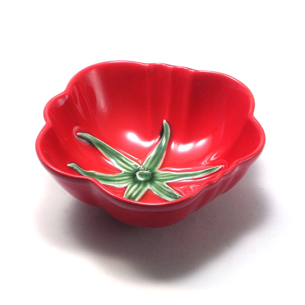 ポルトガル製 ボルダロ ピニェイロ 陶磁器 デザートボウル トマト小鉢 直径13cm 赤 PBR-2239T