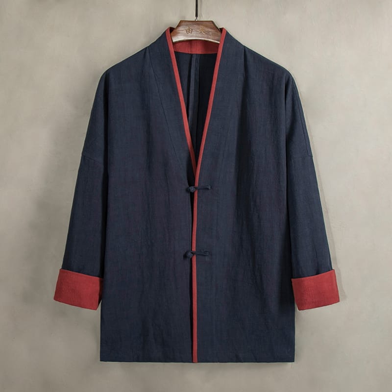 羽織タイプのカーディガンジャケット。春や秋の外出着として最適です。
