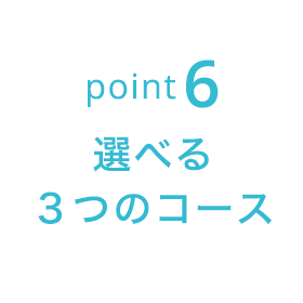 pointv6　選べる３つのコース