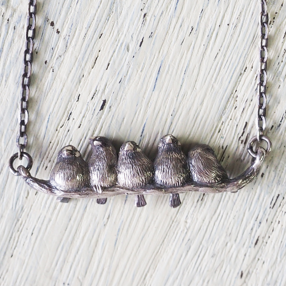 marship Handmade accessories Suzunari sparrow silver necklace [MS-4-2]