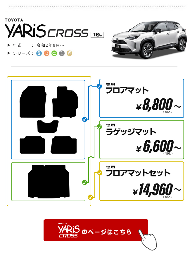 楽天市場】ヤリスクロス フロアマット DXシリーズ YARIS CROSS トヨタ 