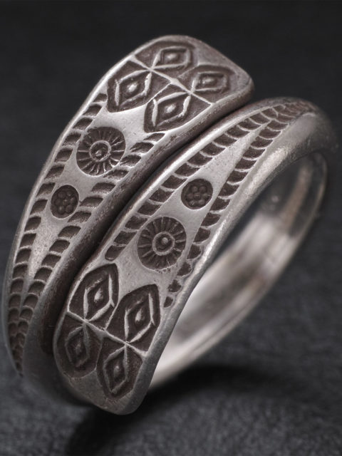 カレン 族 シルバー リング 9号～29号 フリーサイズ 指輪 幅広 メンズ レディース 民族文様 SV950