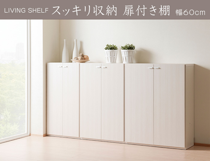 スッキリ収納 扉付き棚 シンプル 壁面収納 日本製 送料無料 楽天 インテリア | 収納家具のイー・ユニット