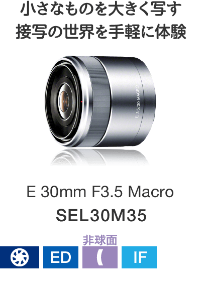 小さなものを大きく写す接写の世界を手軽に体験｜E 30mm F3.5 Macro：SEL30M35