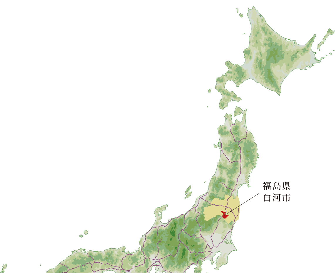 福島県白河市の地図