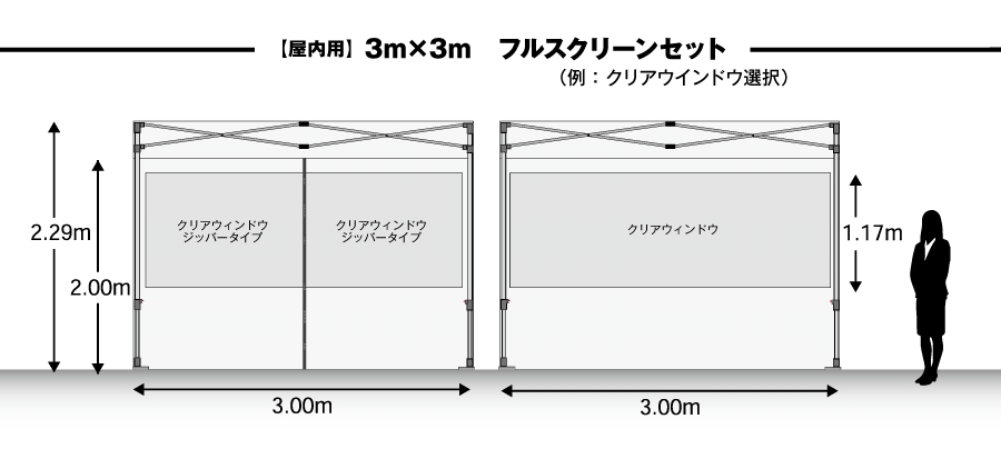 【屋内用】感染症予防対策簡易テント3m×3m