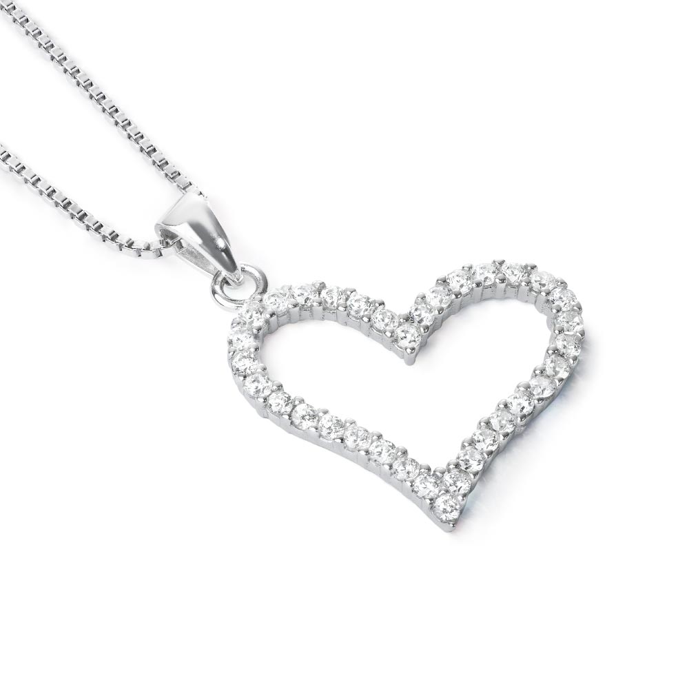 New York Style Open Heart ニューヨーク オープンハート czダイヤモンド ネックレス ネックレス ニューヨークからの贈り物