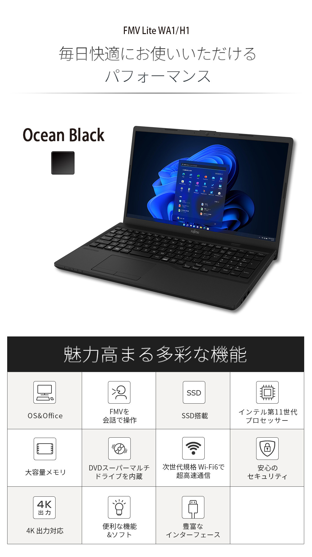 綺麗 富士通 AH30/B1 Windows11 Office付 ノートパソコン