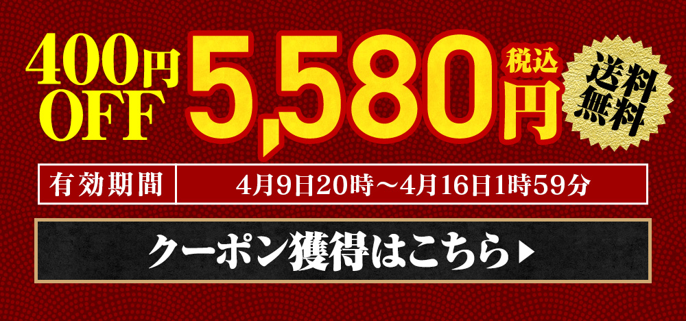 400円OFFクーポン獲得はこちら　利用期限：4/9 20:00～4/16 1:59