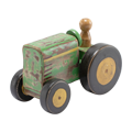 Wood Carving Wooden Toy Car Tractor (Green)