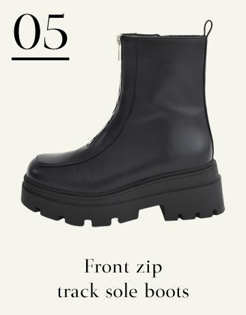 138285_フロントジップトラックソールブーツ_Front zip track sole boots