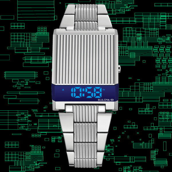 【無金利ローン可】 ブローバ [BULOVA] アーカイブシリーズ コンピュートロン メンズ 腕時計 LED デジタル 時計 デュアルタイム シルバー 96C139
