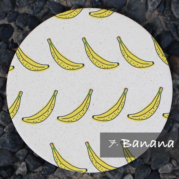 コースター 珪藻土 FUN FRUIT バナナ | Banana