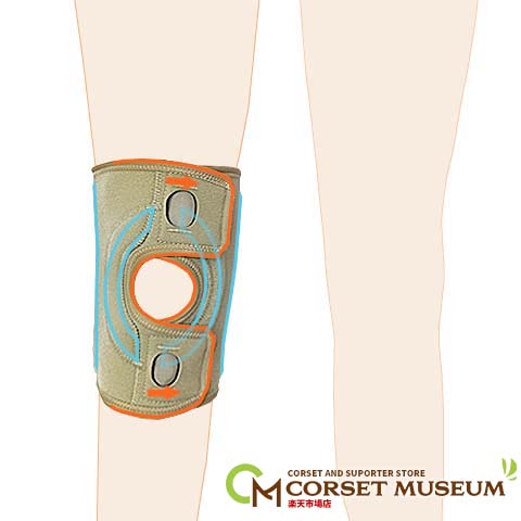 高齢者・医療用膝サポーター：エクスエイドニーショート 膝の曲げ伸ばしが不安な方に