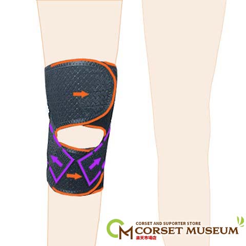 高齢者・医療用膝サポーター：薄型膝裏クロスXG 膝に水が溜まる症状に