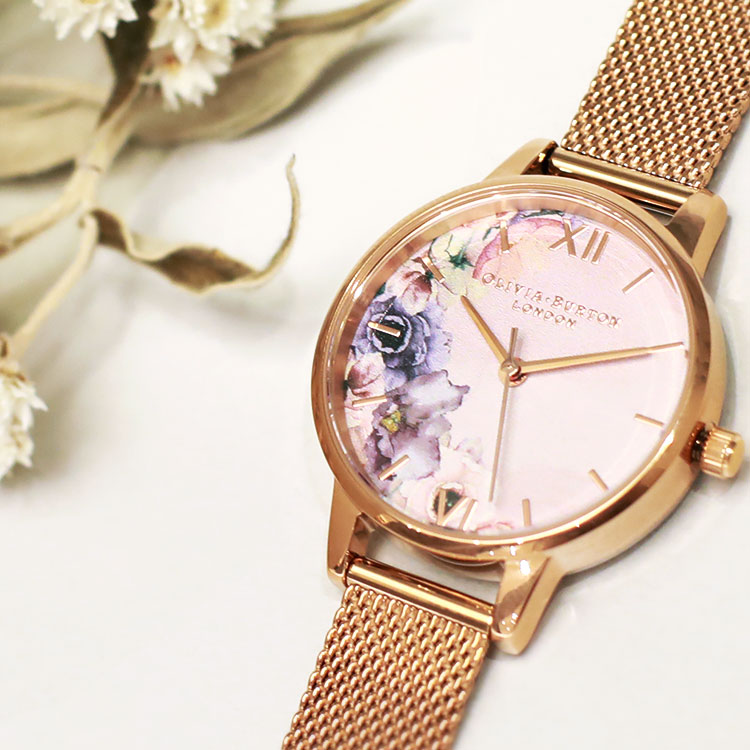 超目玉枠】 オリビアバートン 腕時計 ピンク 花柄 フラワー フェミニン ガーリー
