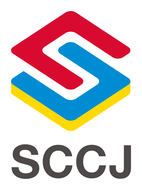 ロゴ： SSCJ（ The Swedish Chamber of Commerce and Industry in Japan ）スウェーデン商工会議所