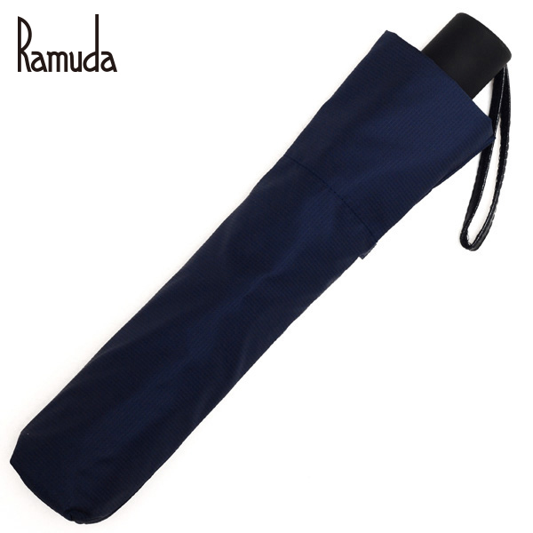 Ramuda パラシュートに利用される生地で作った安全自動開閉折り畳み傘 (ネイビー)