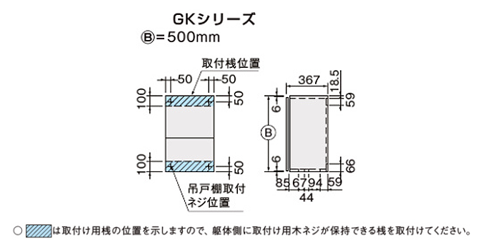 楽天市場】LIXIL 木製キャビネット GKシリーズ 吊戸棚 間口105cm GKF-A