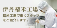 伊丹精米工場　精米工場で働くスタッフをご紹介します。
