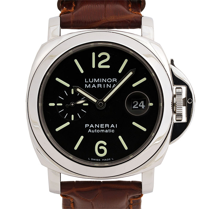 パネライ OFFICINE PANERAI ルミノールマリーナ オートマチック PAM00104 G番 SS ブラック 44mm 腕時計