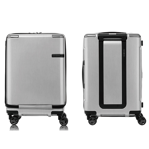 スーツケース国内線機内持込可SAMSONITEサムソナイトEvoaエヴォアSpinner55cmDC0*002ジッパー/ファスナーシルバー