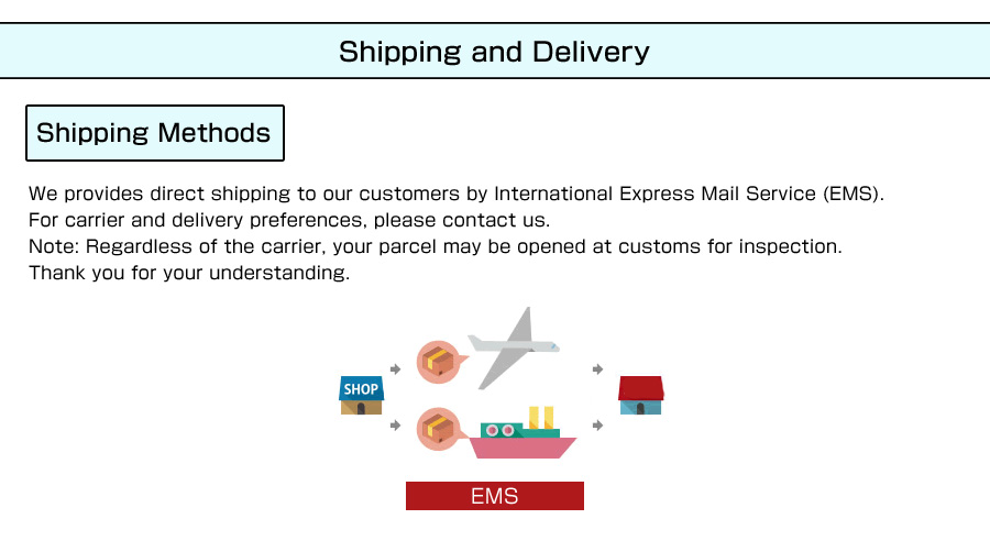 by International Express Mail Service (EMS)