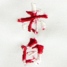 赤白刺繍ネーム画像